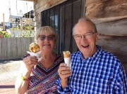 A3 12 Apostles - Joy D & Ray W eating icecreams