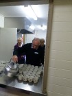 28 - Jan L & Rick P pouring coffee